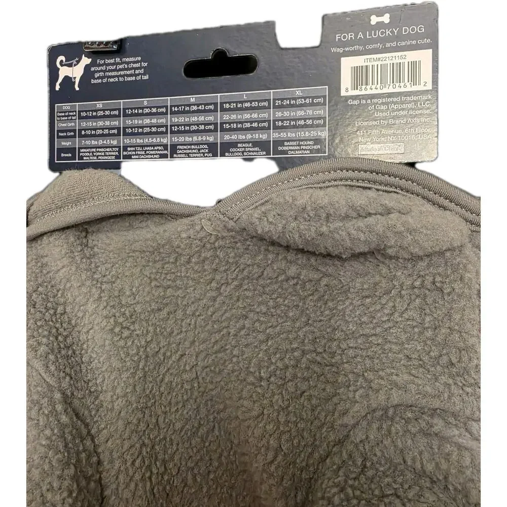 NWT Size M Gap Sherpa Dog Hoodie Sweater Gray with‎ Bear Ears